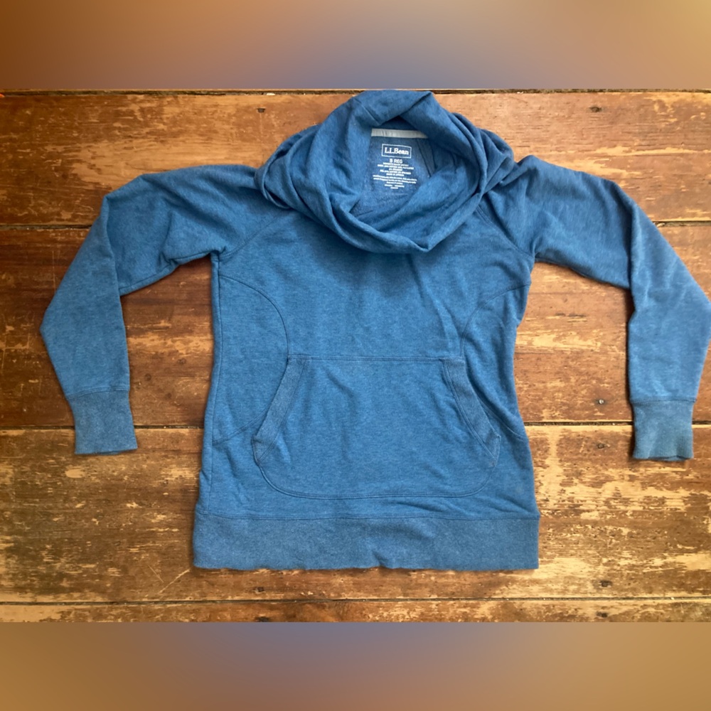 LL Bean Women's Blue Sweater turtle neck